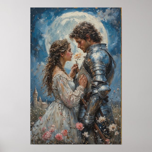 Knight and Princess Fantasy Poster (Devant)