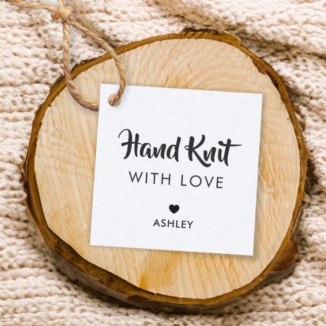 Knit à main avec amour, étiquette cadeau artisanal (Créateur téléchargé)