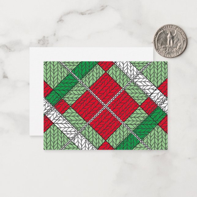 KNIT JACQUARD VACANCES 3,5x2,5 Carte plate / Horiz (Devant/Arrière en situation)