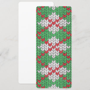 KNIT JACQUARD XMAS 4x9.25 Carte plate / Vertical