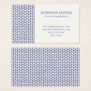 KNIT LIGNE BLEUE 3.5x2 Carte de visite II