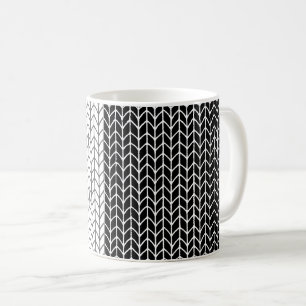 KNIT NOIR ET BLANC Mug blanc