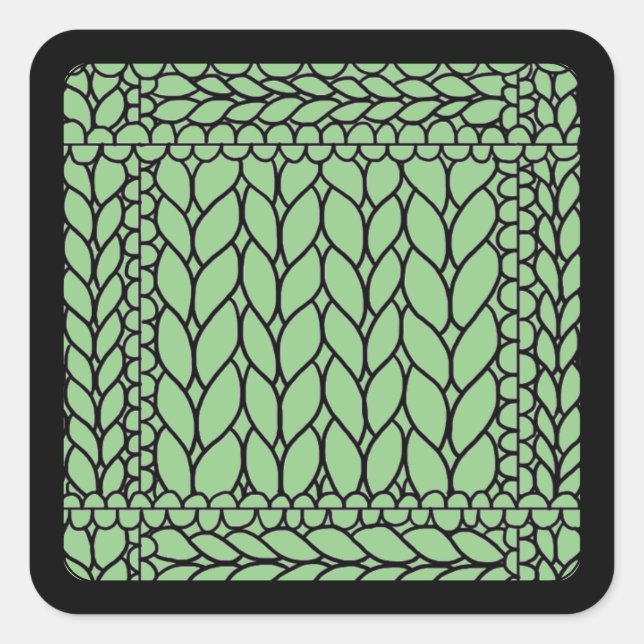 KNIT PURL SAGE Stickers petit Carré II (Devant)