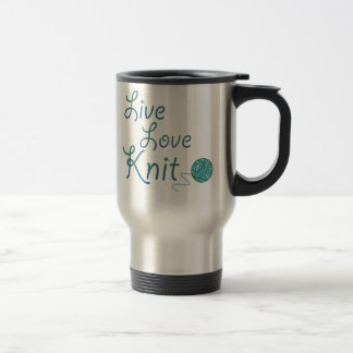 Knit vivant d'amour pour la tasse de voyage de