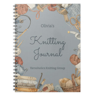Knitting Journal For Knitting Lovers Personalized