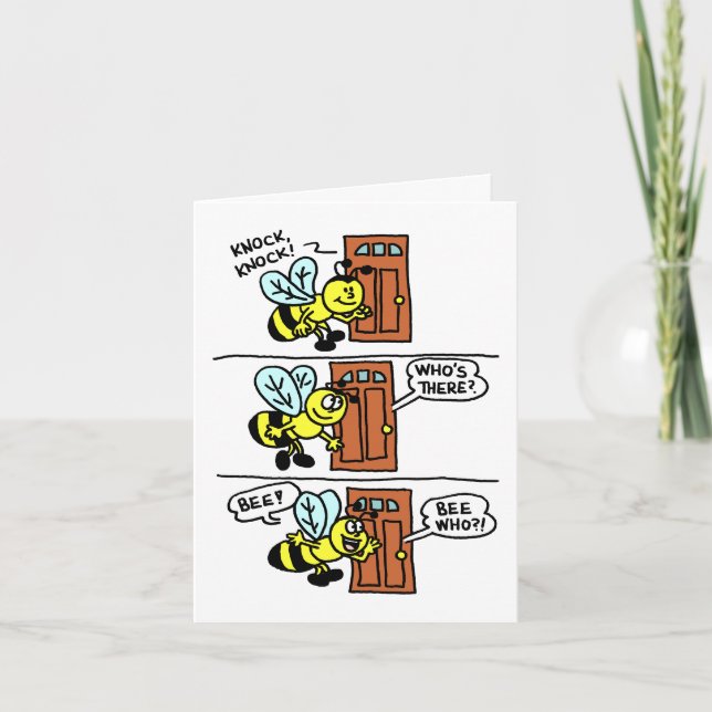 Knock Bee Mine Valentine Carte de voeux (Devant)