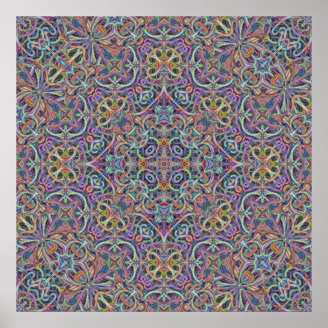 Knortation Knexus Psychedelic Mandala Poster (Devant)