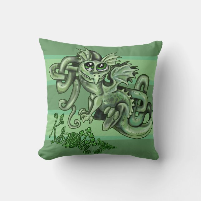 Knotty lil Dragon~Celtic Knot Coussin (Recto)