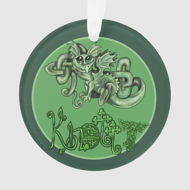Knotty lil Dragon! Céltic Knot Ornament (devant)
