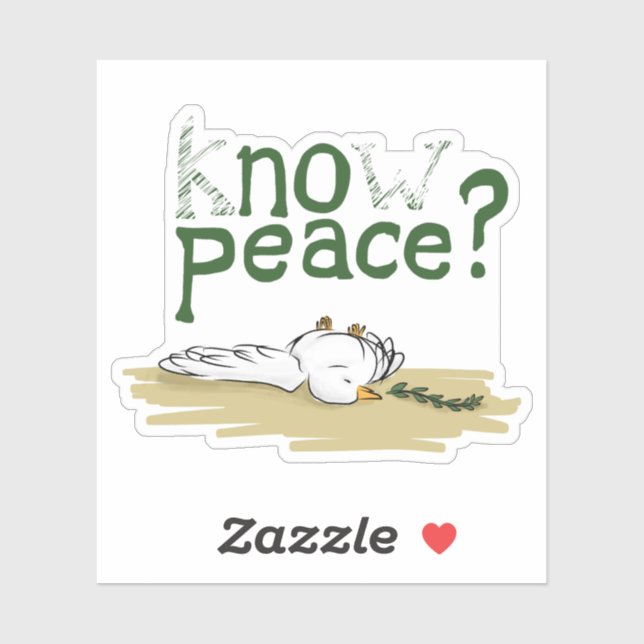 Know Peace Civil Rights Activist Sticker (Feuille)