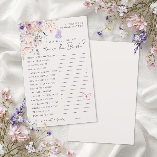 Know The Bride Butterfly Floral Bridal Shower (Know The Bride Butterfly Floral Bridal Shower)