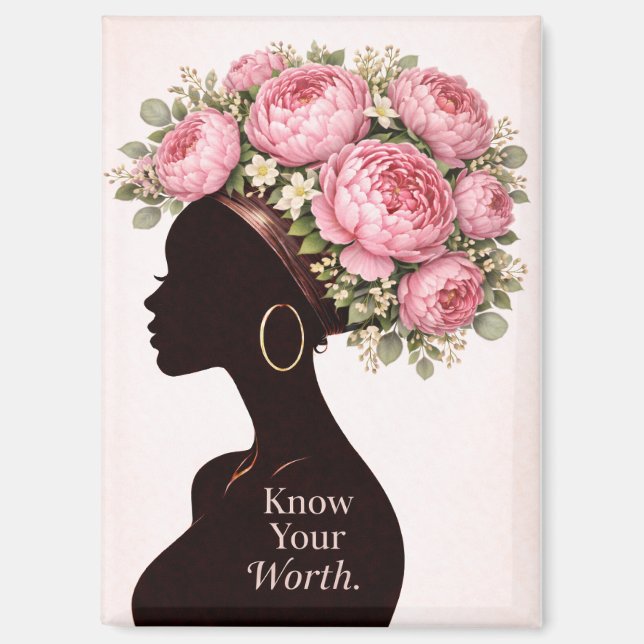 Know Your Worth Inspirational Magnet  (Recto)