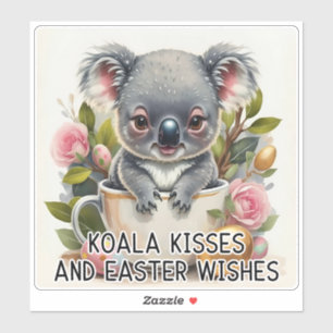 Koala Baisers Et Voeux De Pâques - Sticker De Pâqu