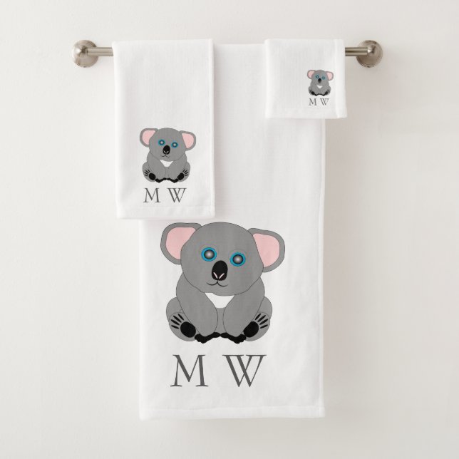 Koala Bear Design Monogrammed (En situation)