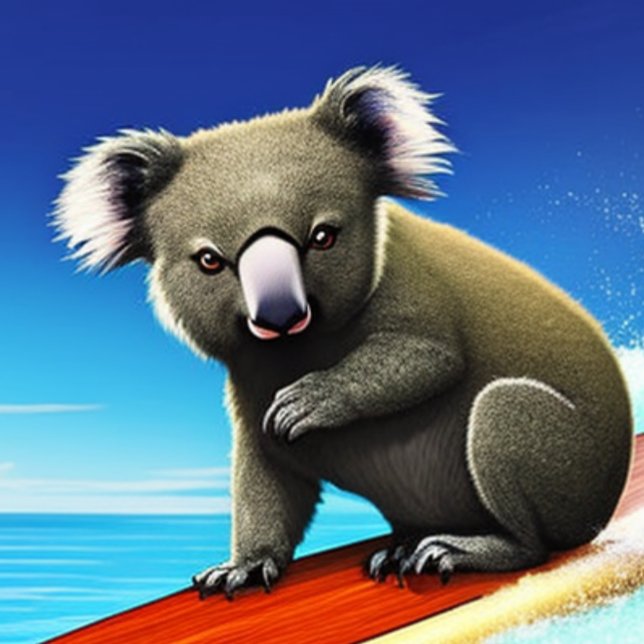 Koala Bear sur un T-shirt de surf (Créateur téléchargé)