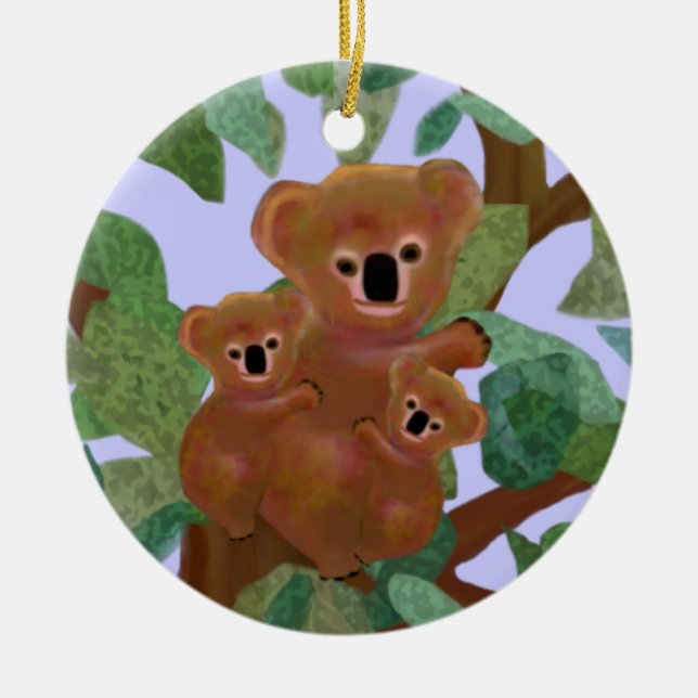 Koala dans les ornements d'eucalyptus (Devant)