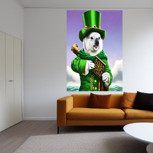 Koala en vêtements verts   AI Art Poster