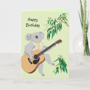 Koala Jouer de la guitare - Carte de voeux