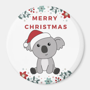 Koala Noël Neige Animaux d'hiver Koalas Magnet