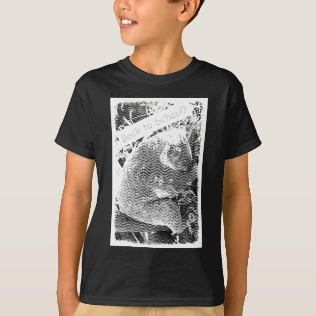 Koala Retour à l'école Visage gravé T-shirt (Devant)