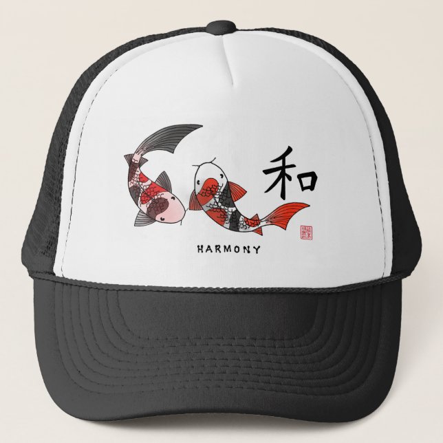 Koi Fish Harmony Casquette (Devant)