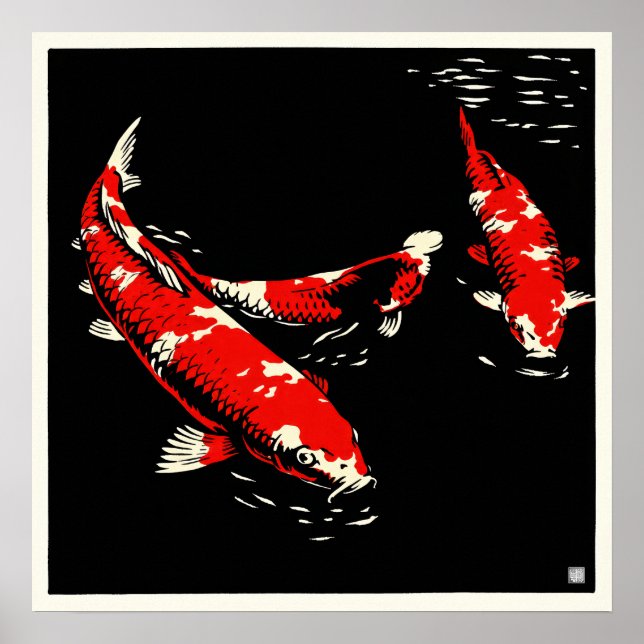 Koi - Impression d'art d'archive (Devant)