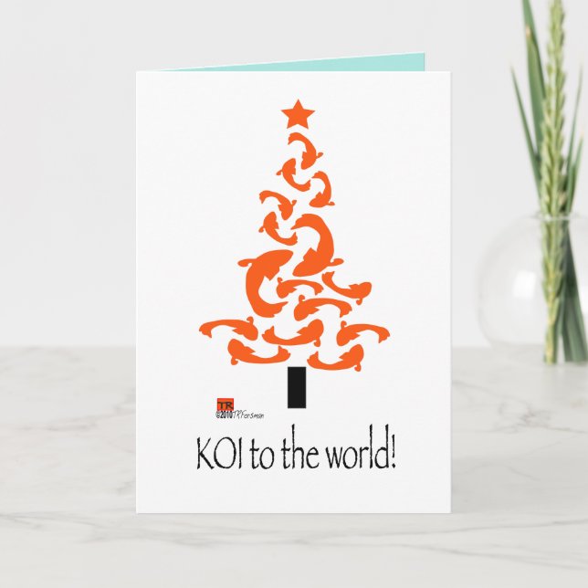 KOI (poisson) à la carte mondiale de Noël 2021-22 (Devant)