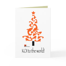 KOI (poissons) à la carte graphique 3 de Noël du