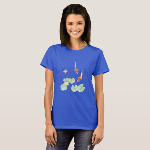 Koi Pond Bleu T-shirt féminin