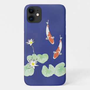 Koi Pond - coque iphone Arrière - plan bleu