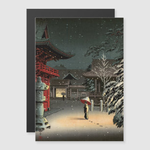 Koitsu - Neige à Nezu Shrine Carte magnétique