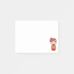 Kokeshi Doll Red Post-it® Notes 4 x 3