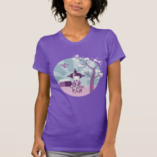 Kokeshi - Poupée japonaise - T-shirt violet pastel