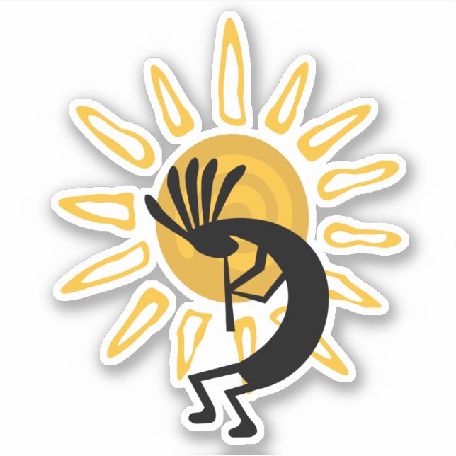 Kokopelli avec Sticker Sun Gold Vinyl (Devant)