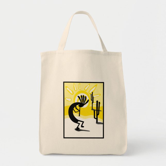 Kokopelli Désert Deux Sacs fourre-tout Cactus (Devant)