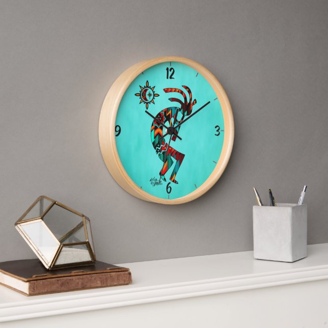 Kokopelli Sud-Ouest Et Horloge Solaire (Bureau)