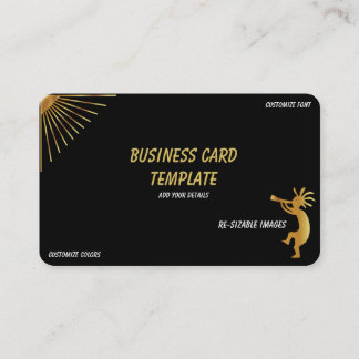 Kokopelli Sun Metallic Carte de visite sud-ouest