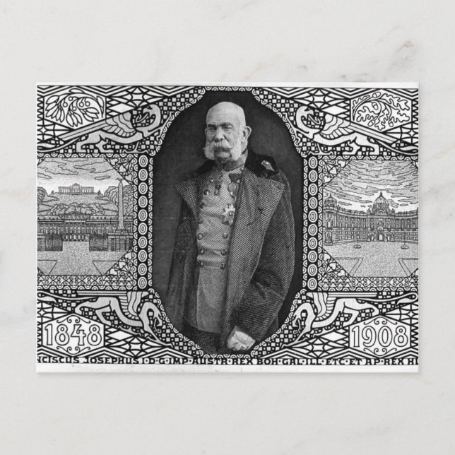 Koloman Moser - Carte postale avec l'empereur Fran (Devant)