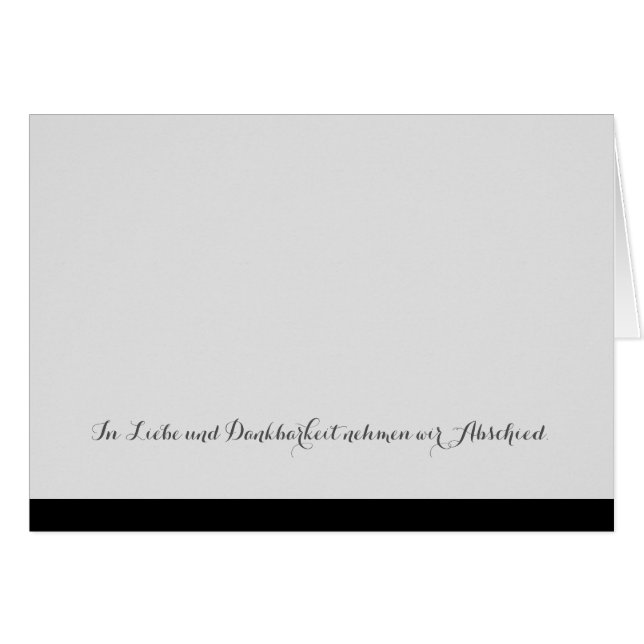 Kondolenzkarte (Devant Horizontal)