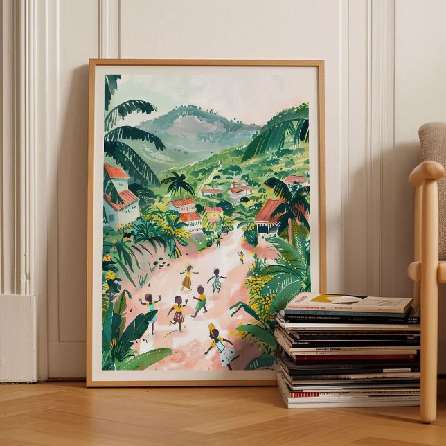 Kongo Print Kongo Illustration Kinshasa Poster Kon (Créateur téléchargé)