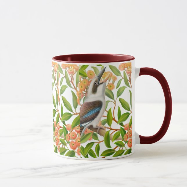 Kookaburra riant dans la tasse d'arbre de gomme (Droite)