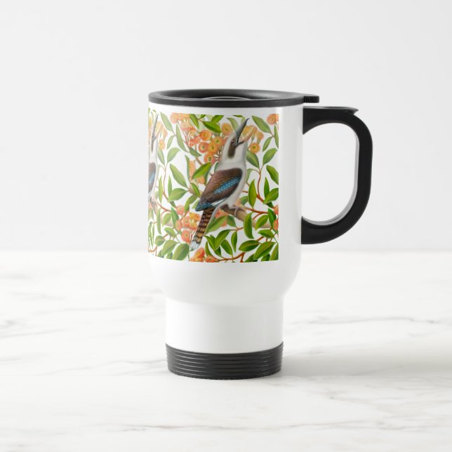 Kookaburra riant dans la tasse d'arbre de gomme (Droite)