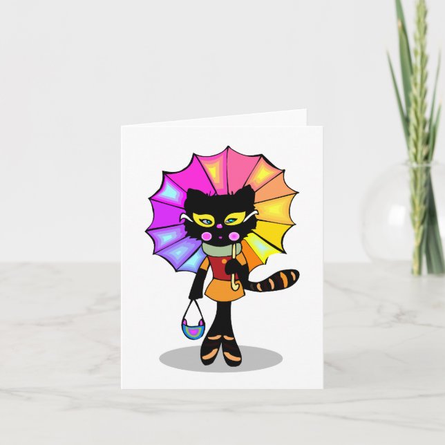 kool cat - Carte de note amusante (Devant)