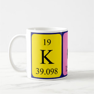 Kora nom de table périodique mug