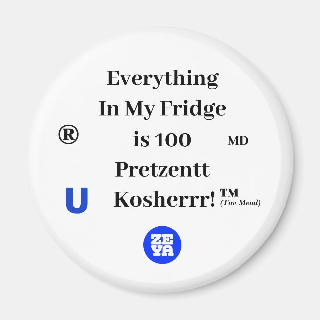 KOSHER FRIDGE MAGNET (Devant)