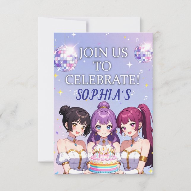 Kpop Demon Hunters Birthday Desale Invitation (Devant)