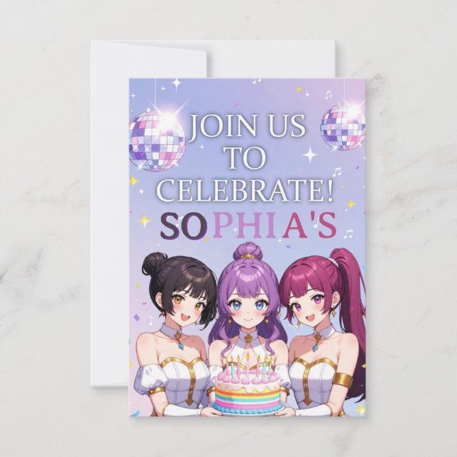 Kpop Demon Hunters Birthday Invitation (Devant)