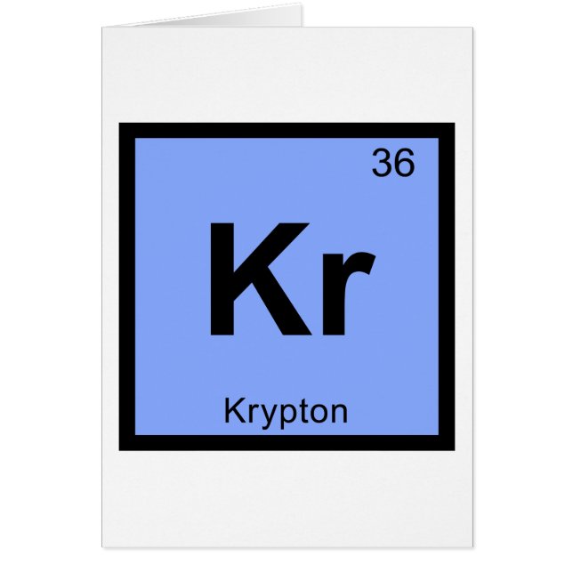 Kr - Symbole du krypton dans le tableau périodique (Devant)