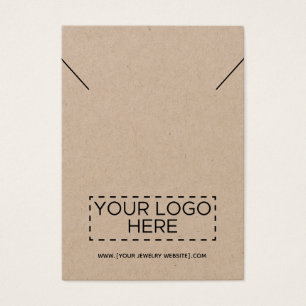 Kraft Collier Ajouter votre logo Carte d'affichage
