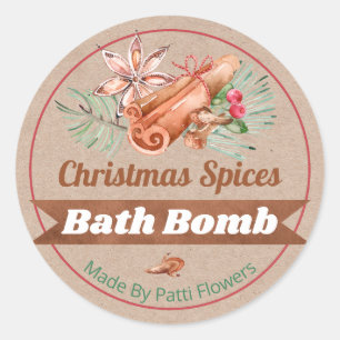 Kraft Épices de Noël Parfumé Bombe Étiquettes